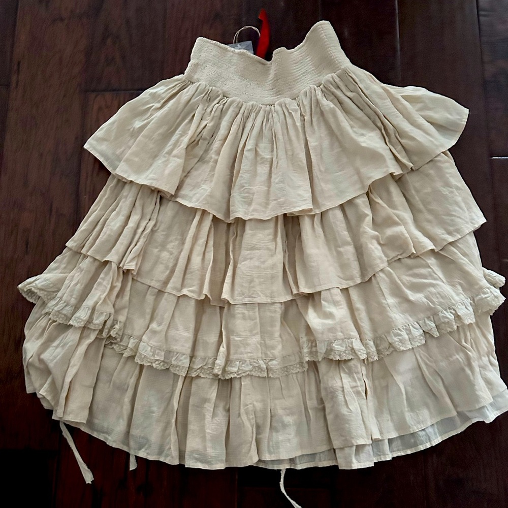 Ewa i Walla tiered peasant skirt Original color ONE SIZE ruffles ribbons